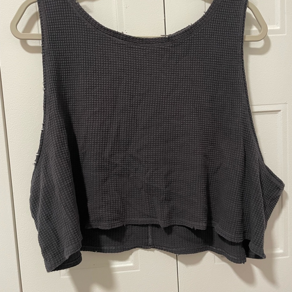 Cropped waffle top by Aerie